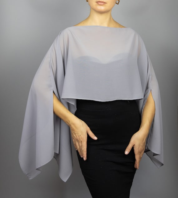 slim fit dress slacks Mac Duggal Sleeveless Embellished Cape Gown