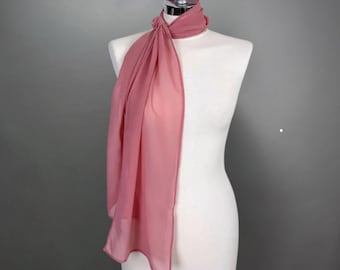 Neck chiffon scarf in various colors, grape purple scarf neck tie accessories, woman gift, woman scarf, neck accessory, bridesmaid gift
