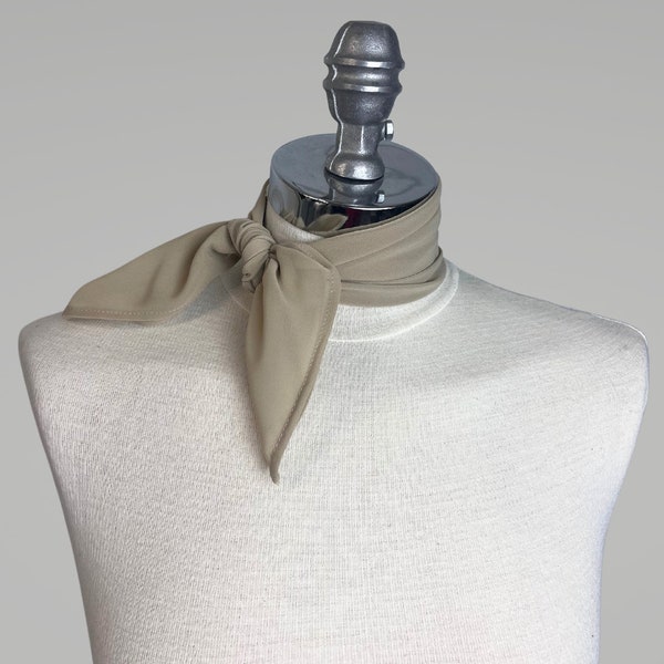 Neck scarf beige chiffon various colors scarf neck tie women accessories square scarf other colors available on demand
