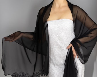 chiffon shoulder wrap