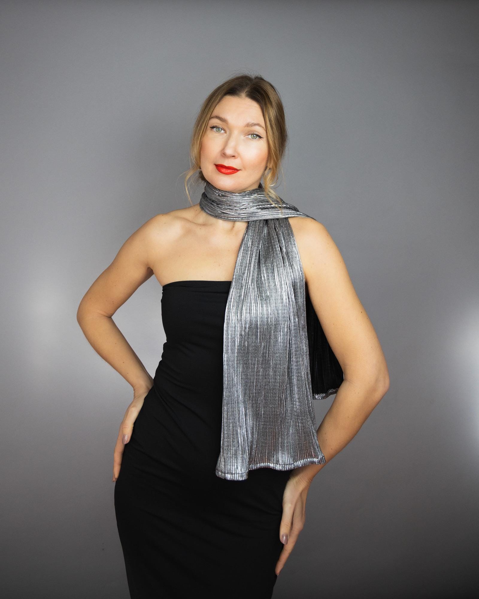 silver dress scarf Silver Pashmina Scarf, 10 Pack ($5.75/piece)