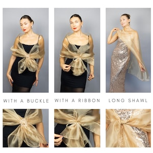Light grey organza wrap silver grey sheer shawl scarf light grey sheer shrug bridesmaids scarf woman sheer scarf evening shawl prom image 2