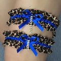 Animal print garters wedding  tossing garter keepsake garter bride blue Leopard print garter animal print keepsake personalised garter product logo
