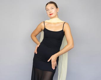 sachin and babi light blue dress Women's Claire A-Line V-Neck Chiffon Midi Dress S/M/L/Customize Dark Beige Mean Blvd Dark Beige / Customize main image 1