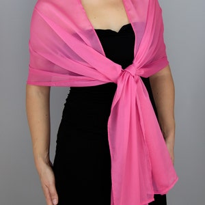 Fuchsia scarf fuchsia shawl fuchsia wrap pink shawl pink shrug pink wrap sheer scarf sheer shawl pink wedding accessory pink bride pink prom