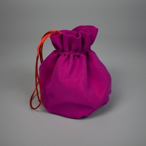 Borsa in chiffon satinato colore fucsia rosa shocking borsa porta soldi borsetta matrimonio comunione lusso damigella d'onore damigella
