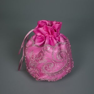 Splendida borsa da polso in pizzo ricamato, borsa da sposa, borsa da sposa, perle di lusso, perline, fiori, pezzo unico