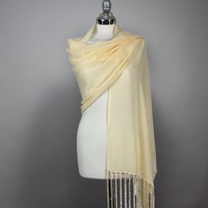 Chiffon wrap shawl scarf prom, bridesmaids, mother of the bride, Pastel Beige light cream woman scarf, woman shawl, gift