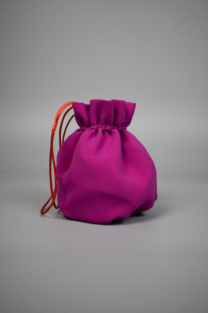 Satin Chiffon Bag Color Fuchsia Hot Pink Money Bag Purse - Etsy