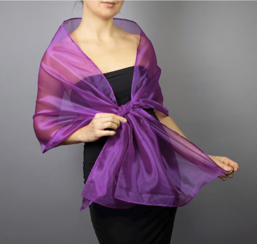 Purple Bridesmaid Shrugs And Wraps Uk Purple Organza Wrap Purple