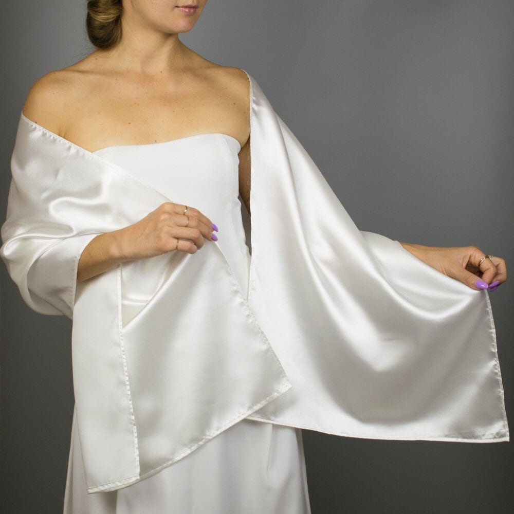 satin shrugs for dresses Moanum - Set: Long-Sleeve Mock Neck Plain Satin Shrug + Ruched Mini Sheath Tube Dress