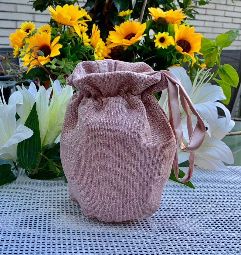 Dusty Pink Bag Color Mauve Soft Pink Money Bag Purse Wedding Etsy