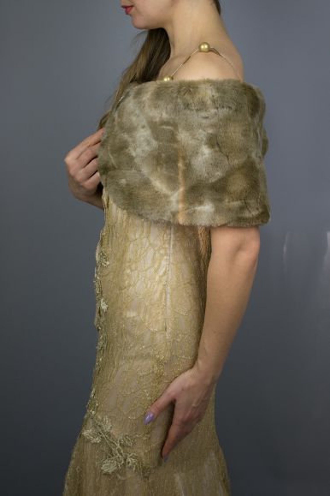 fur shawl wrap near me