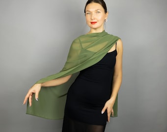 Pistazie griechischen Stil Umhang Pistazie Chiffon Shrug grün wrap schiere Pistazie Kap schiere grüne Schal Brautjungfern leichte oliv Hochzeit wrap