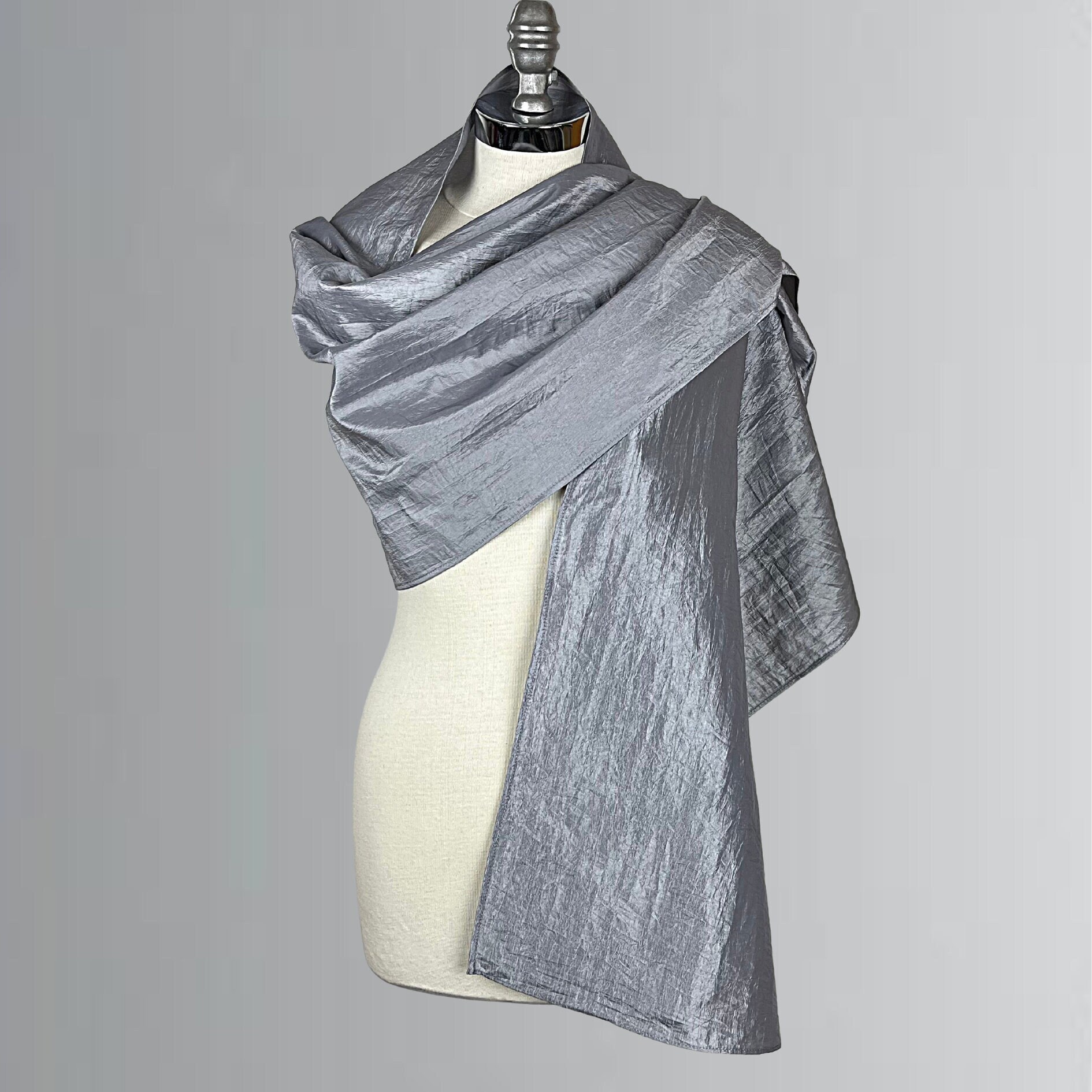 Silver metallic best sale shawl