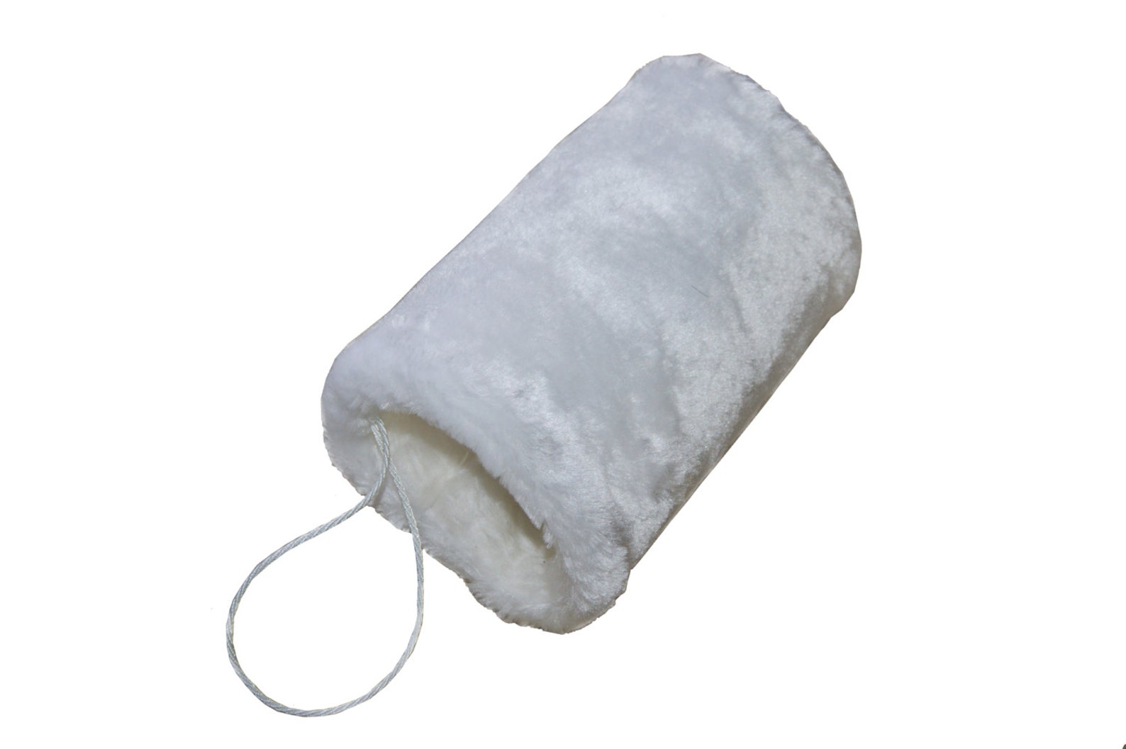Ivory Faux Fur Muff Hand warmer Bag