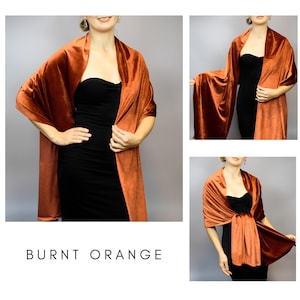 Pink blush velvet velour wrap shawl bolero Winter wedding shrug velvet scarf pink mauve velvet, rose velvet,velvet scarf, warm bridal scarf Burnt orange