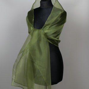 Vert olive de luxe, vert bataille, enveloppement Moss Basil Organza, châle, boléro, accessoire élégant de haussement dépaules de mariage dhiver 200 cm Olive