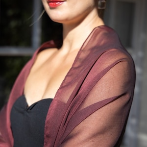 Burgundy chiffon wrap burgundy wine wrap sheer wine wrap burgundy sheer scarf burgundy sheer shawl wine shawl burgundy shrug woman scarf