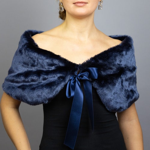 Luxury Mink Imitation Faux Fur Shawl Wrap Cape Green/ Pine Etsy UK