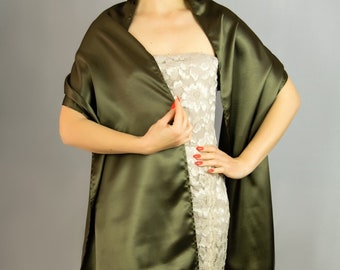 Dark Sandway Satin Shawl main image 1