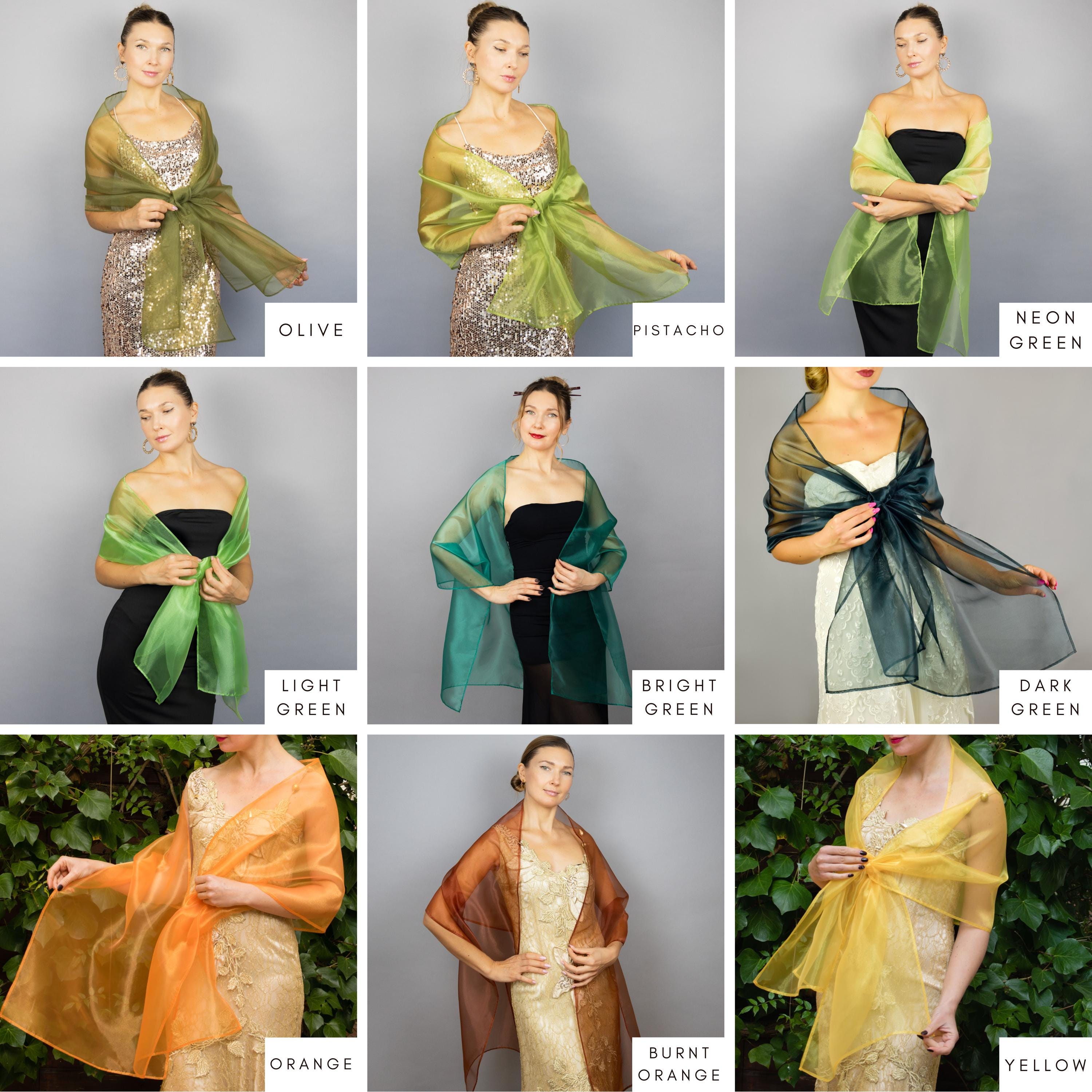 World Of Shawls Écharpe Irisée Soyeuse Pour Mariage, Demoiselles D'honneur, Soirée, Bal Et Fêtes, Rouge, 70 X 180 Cms