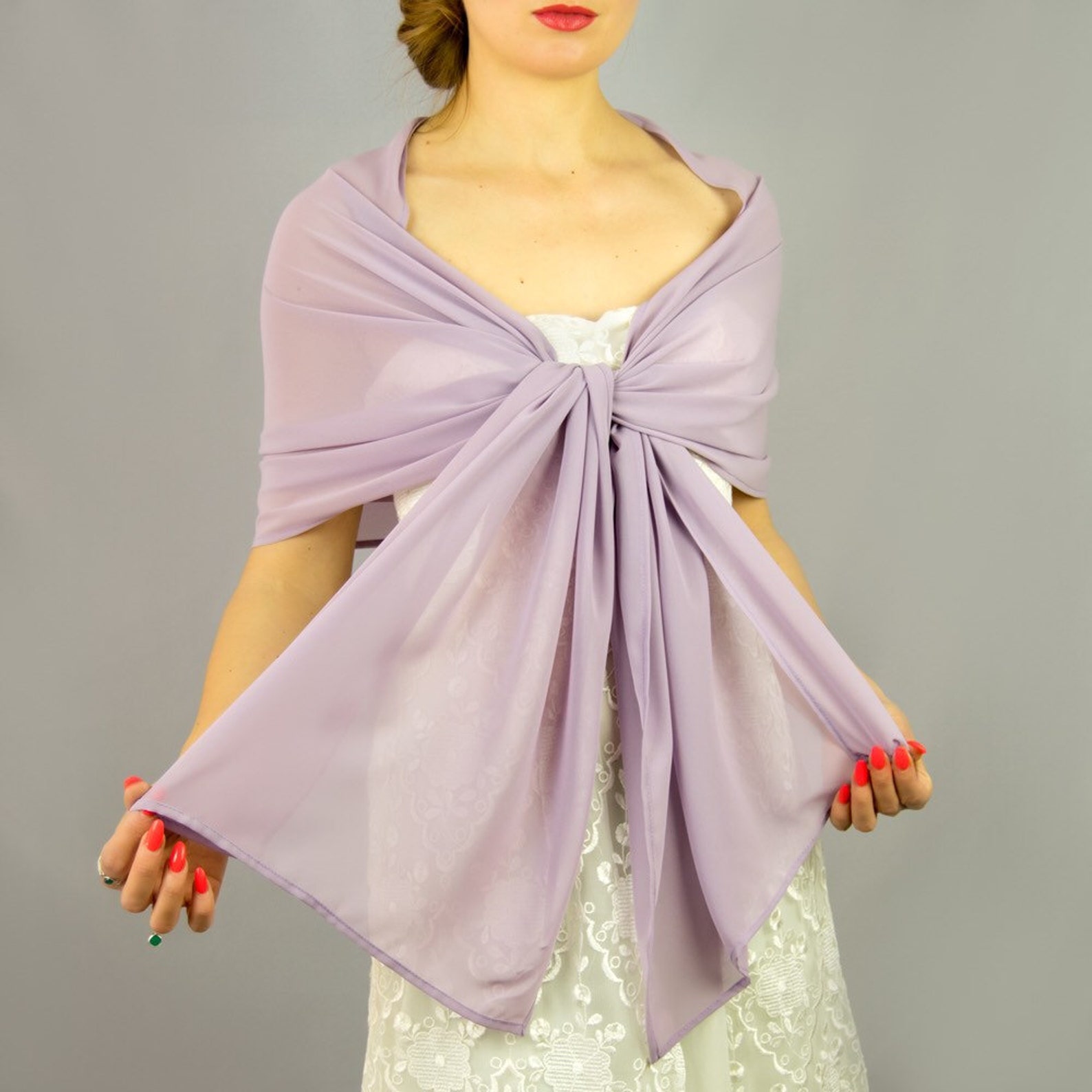 Lavender Purple Violet Wrap Shawl bolero Shrug spring summer Etsy