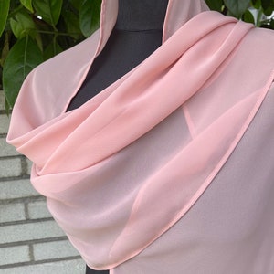 blush chiffon shawl