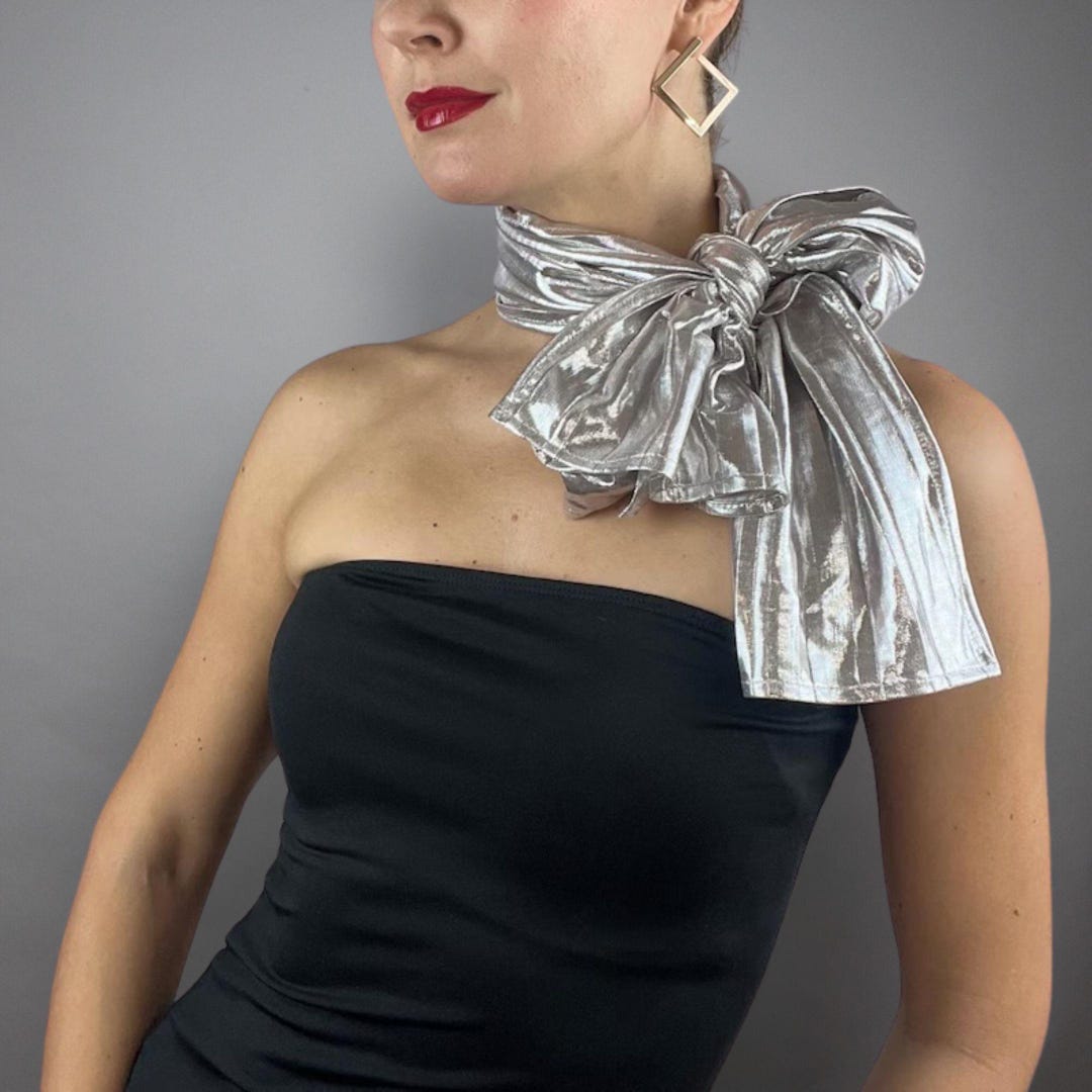 スカーフ RABANNE Woman Neck scarf Silver 19EBB0018MET004 P040 Silver chainmail Scarf – Rabanne