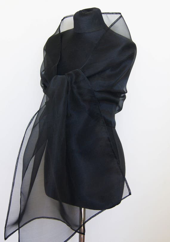 black organza shrug