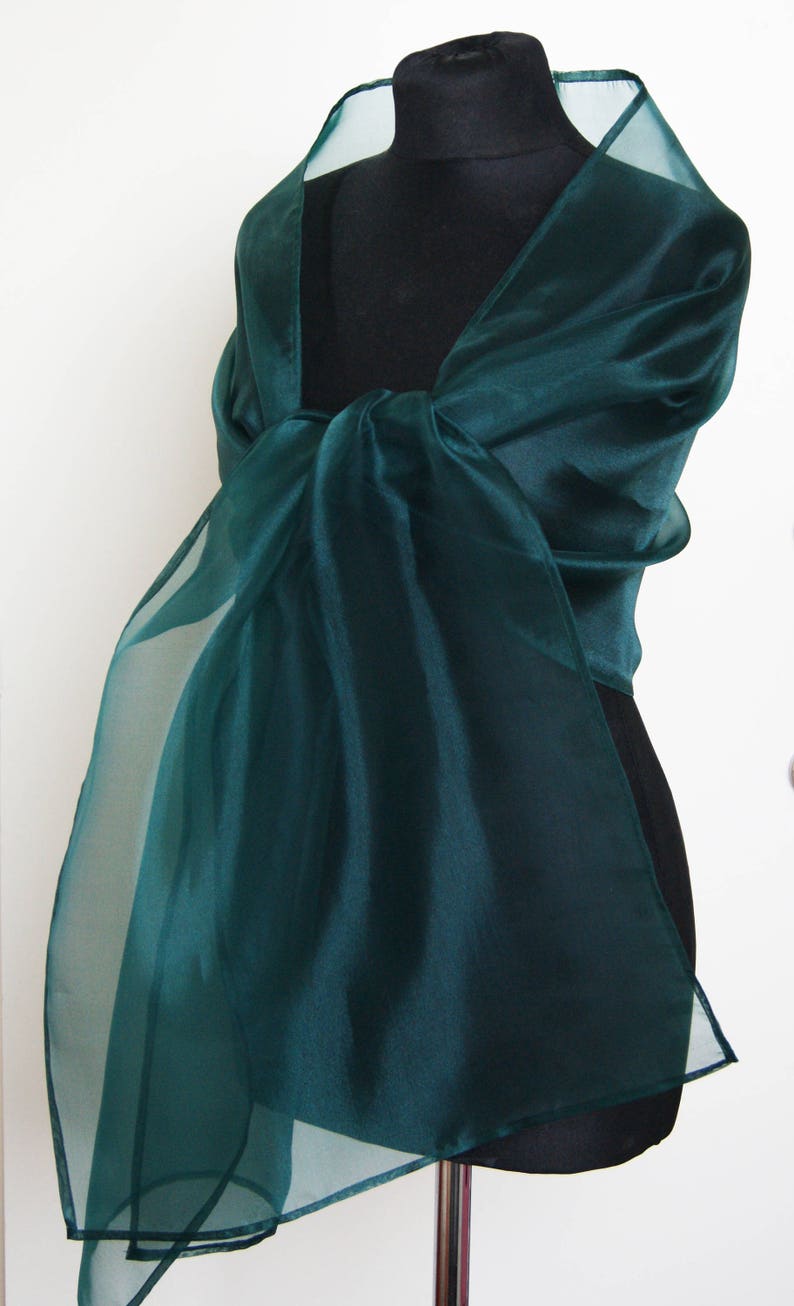 navy organza wrap