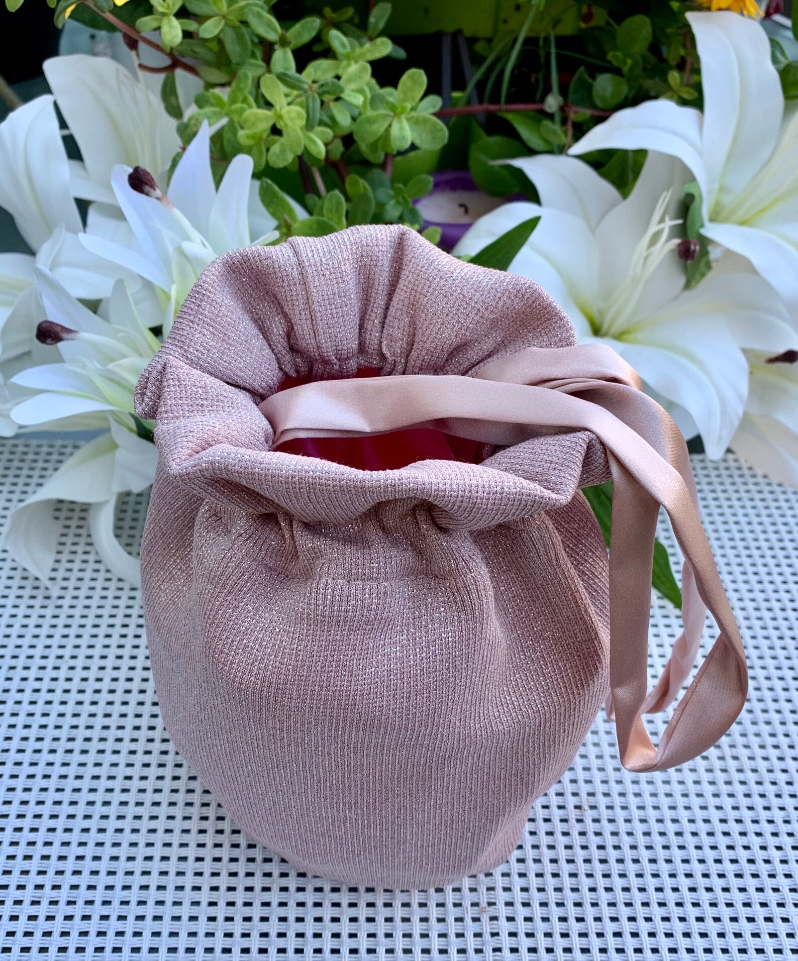 Dusty Pink Bag Color Mauve Soft Pink Money Bag Purse Wedding Etsy