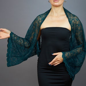 Red lace sleeves bolero red lace wrap red shrug burgundy red evening shrug , red shoulder wrap , lace jacket burgundy red wrap burgundy wrap image 9