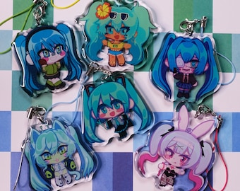Hatsune Miku | Epoxy Charms | 1.75-2.25 inch |