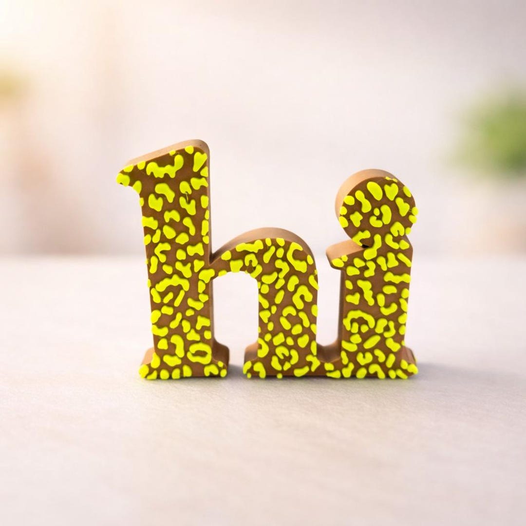 3D Printed “hi” Sign Decor - Etsy