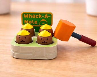 3D-gedrucktes Whack-A-Mole-Fidget-Spielzeug – Anti-Stress-Klickspielzeug – Schreibtischspielzeug, 7,6 cm