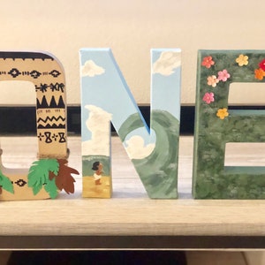 Moana Inspired Painted Letters, Character Letters, Custom Name, Birthday, Nursery