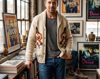 Pull cardigan inspiré main Ryan Gosling Project Hail Mary Wolf