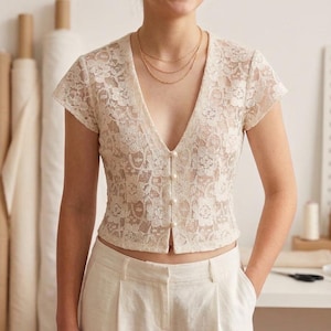 Pearl Button Blouse - Etsy