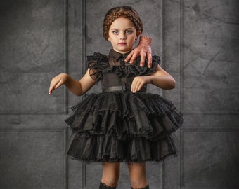 Wednesday Dress, Wednesday Black Dress, Wednesday Addams Dress, Wednesday Costume, Witch Dress, Witch Costume