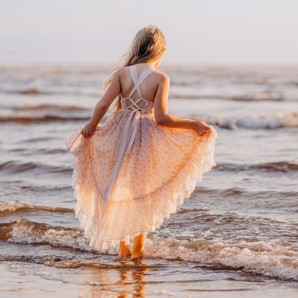 Beach Dress, Beach Photos Dress, Beach Wedding Dress, Beach Flower Girl Dress, Girl Baptism Dress