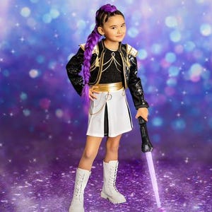 Disfraz de cazador de demonios de Kpop para Halloween, disfraz de Huntrix, disfraz de Huntrix, disfraz de Rumi, disfraz de Zoe, disfraz de Mira, disfraz de cazador de demonios