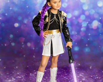 Rumi Inspired - Golden - Demon Hunter - Pop - Costume - Kid's Long Sleeve  Twirl Dress - Etsy