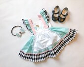 Alice in Wonderland First Birthday Party Dress Vintage Style