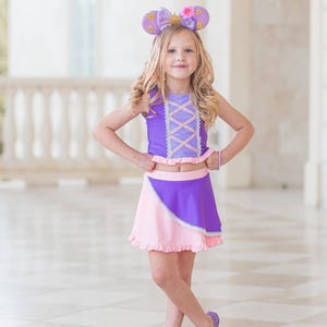Rapunzel athleisure set, Rapunzel athletic set, Rapunzel comfortable outfit, Rapunzel outfit image 1
