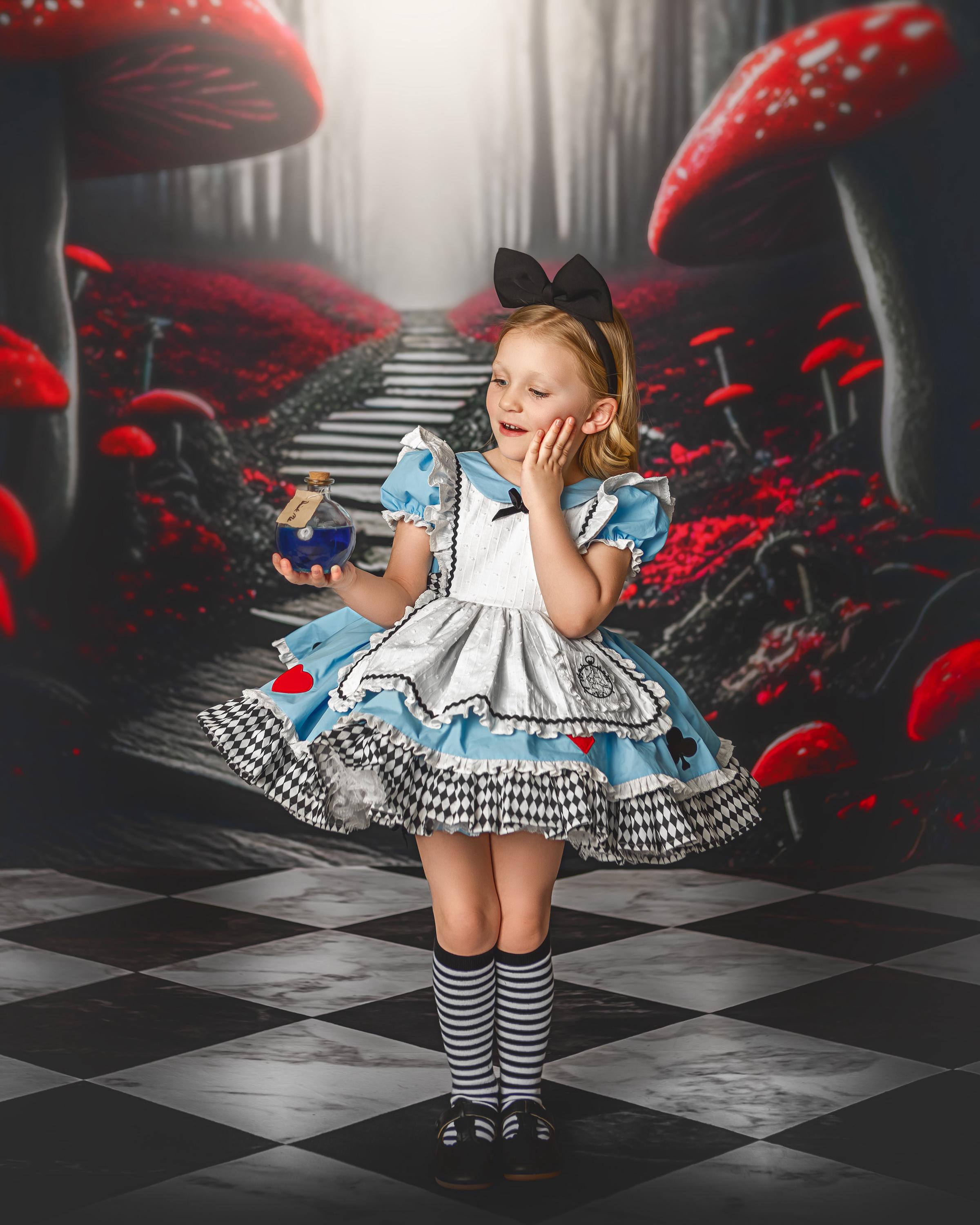 alice's dress from alice in wonderland Dress/COSTUME Set Custom Child Size you never know who or what is counting on you to make an appearance She Who Sews: The Alice