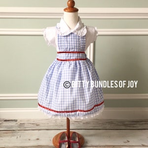Dorothy Wizard of Oz Birthday Outfit - Dorothy Halloween Costume - Wizard of Oz Costume - Blue Gingham Dress - Dorothy Pinafore Dress