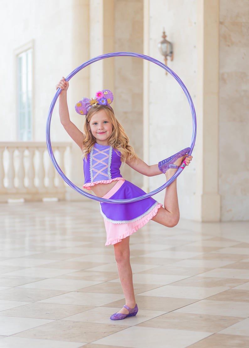 Rapunzel athleisure set, Rapunzel athletic set, Rapunzel comfortable outfit, Rapunzel outfit image 3