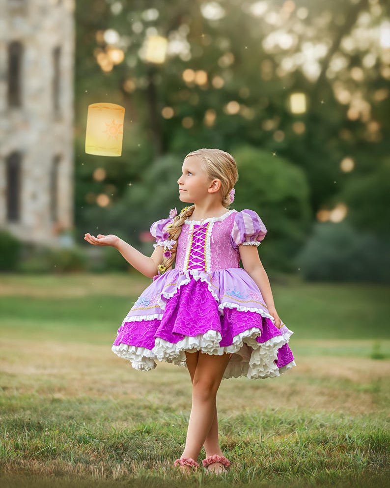 Rapunzel dress, rapunzel costume, princess dress, tangled dress, tangled costume, princess costume, princess birthday, rapunzel birthday image 7
