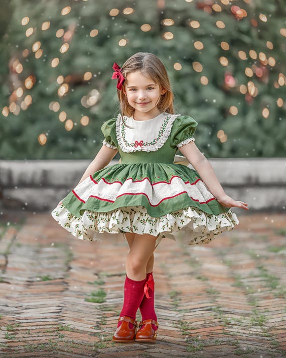 white christmas dresses Susanne Lively Girls Emerald Green Dress main image 1